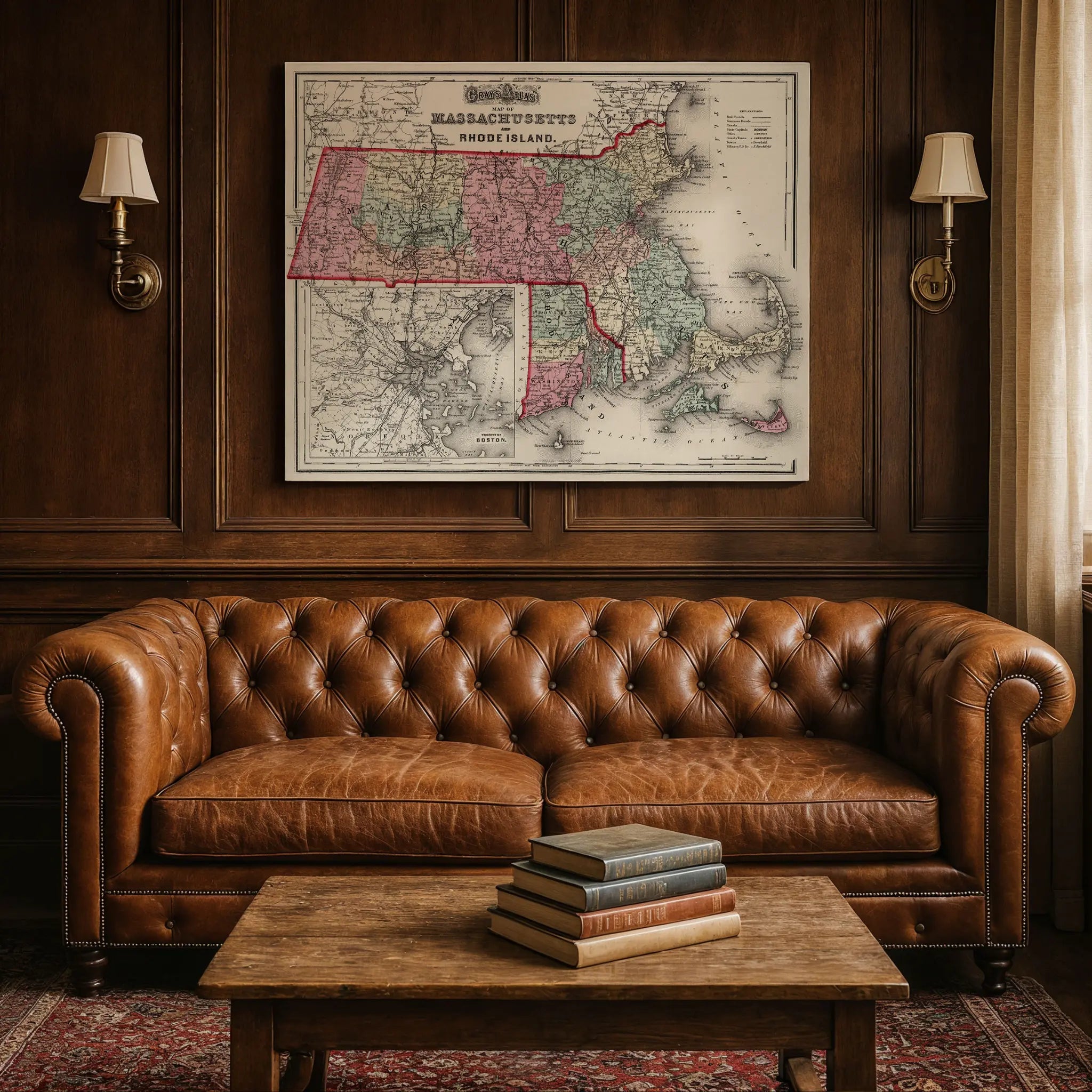 Connecticut Map - Vintage State Map by Colton Image 6