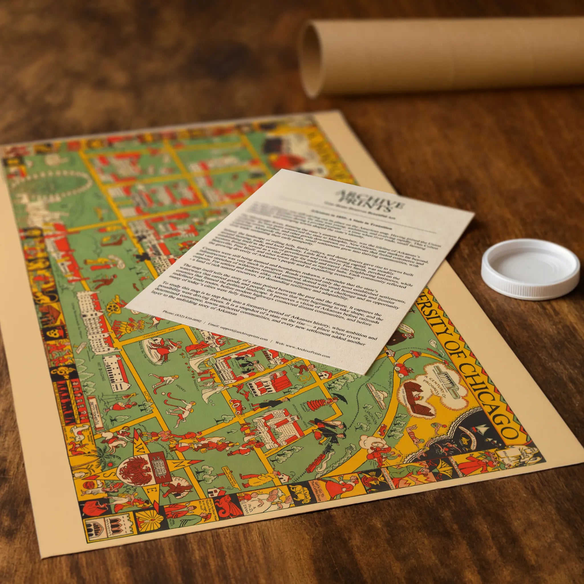 University of Chicago Map - Vintage 1932 Illustrated Campus Map