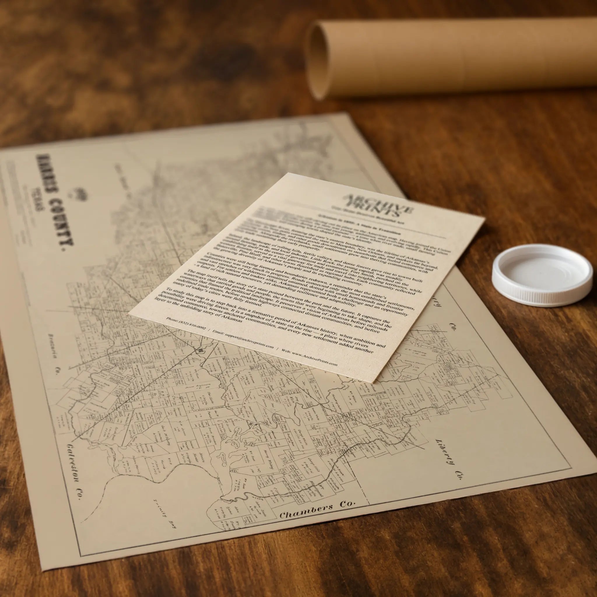 Harris County Map - Vintage 1879 Texas General Land Office Map