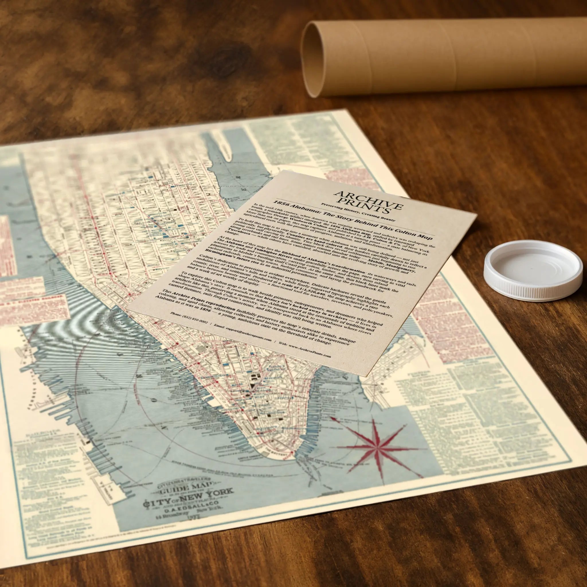 New York City Map - Vintage 1877 Citizens' & Travelers' Guide Map