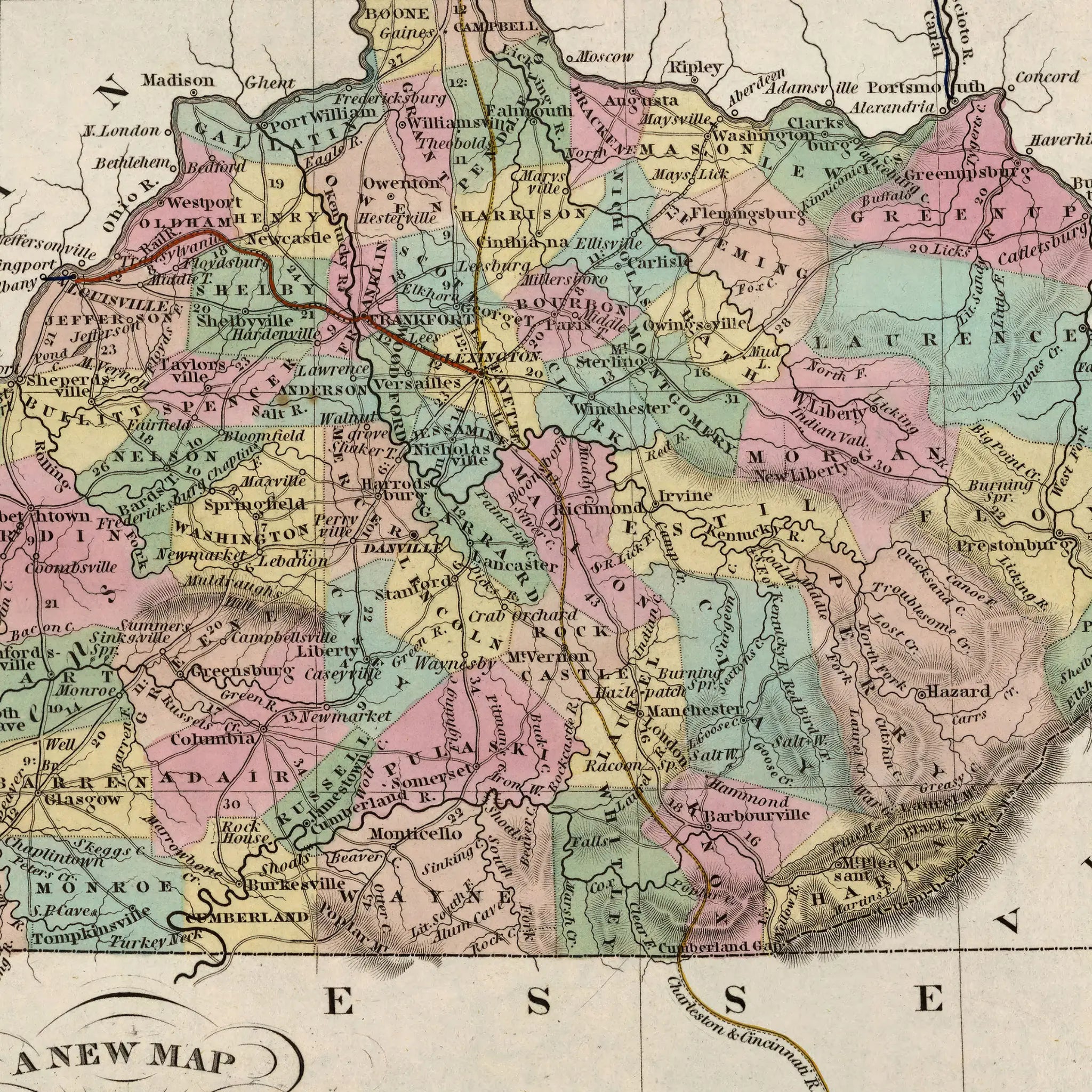 Kentucky Map - Vintage State Map by H.S. Tanner Image 8