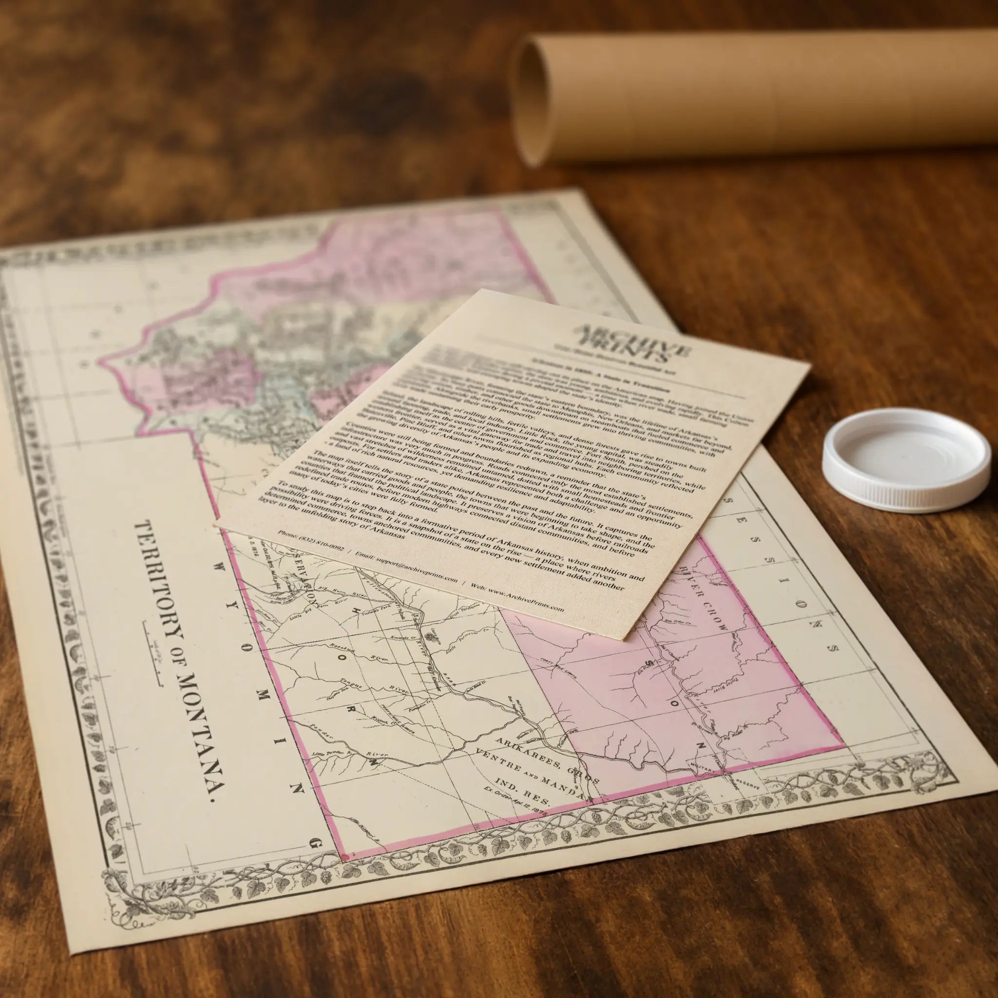 Montana Territory Map - Vintage 1879 Historical Map Image 6